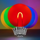 G50 Multicolor Acrylic FlexFilament TM LED Edison Bulb, Transparent