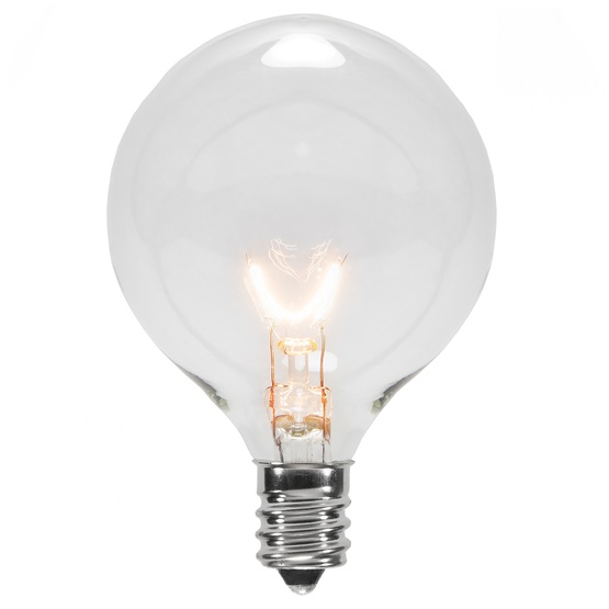 G50 Transparent Clear, 7 Watt Replacement Bulbs