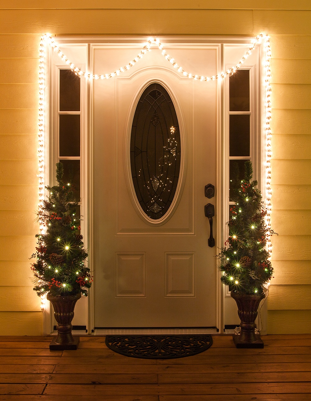 Garland Lights Christmas Porch Decorations