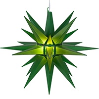 green moravian star lights