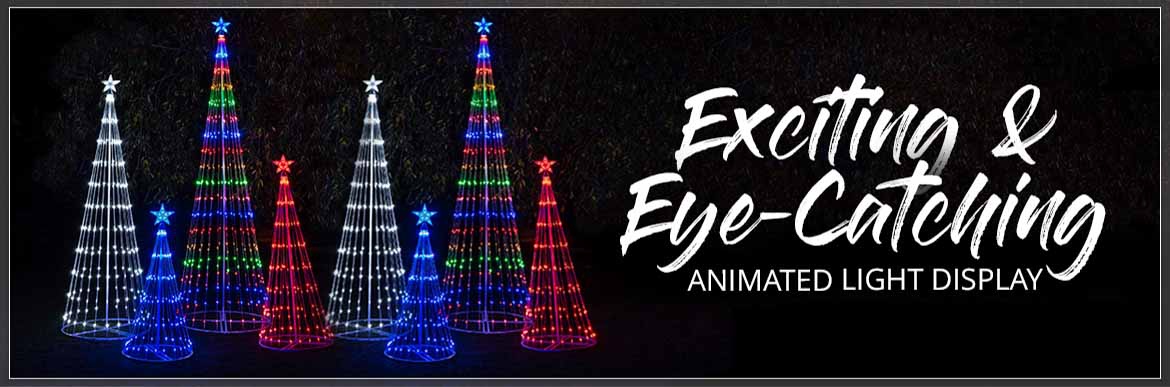 LED Light Show Outdoor Christmas Tree Hero Image