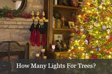 Calculate lights needed for wrapping trees