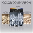 70 LED Icicle Lights, Cool White M5 Bulbs