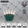 4' x 6' Net Lights - 150 Clear Lamps - Green Wire
