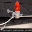 Wintergreen Lighting All-in-One Christmas Light Clip, 100 Pack