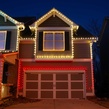 25 C7 Warm White LED Christmas Lights, 8" Spacing