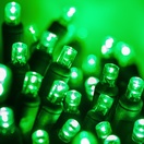 5mm LED Wide Angle Green Prelamped Halloween Light Set, Black Wire