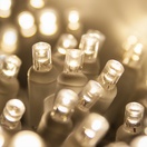 5mm Warm White LED Craft Lights, Commercial, White Wire