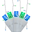 70 5mm Blue, Green LED Icicle Lights