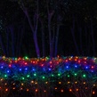 M5 4'x6' Multicolored LED Net Lights, Green Wire 