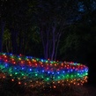 M5 4'x6' Multicolored LED Net Lights, Green Wire 