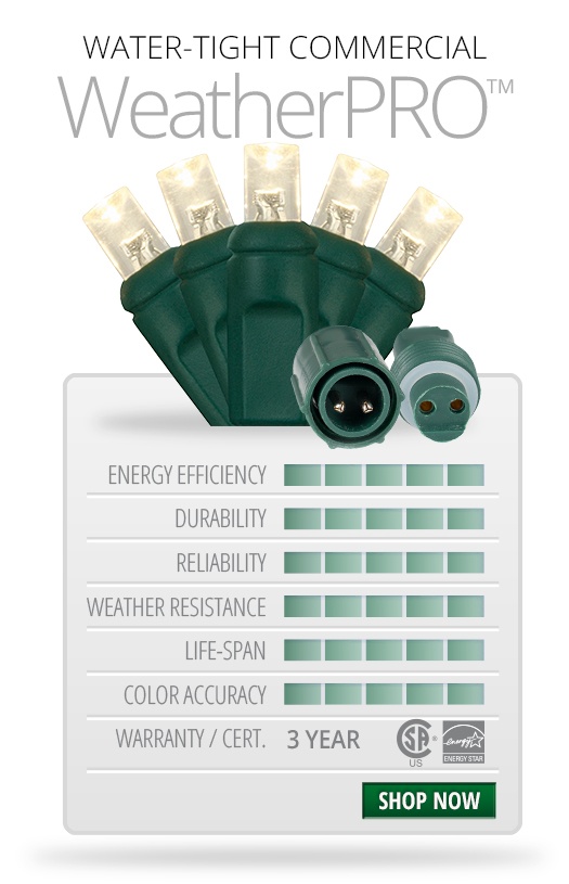 led mini christmas lights weather pro