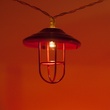 LED Red Lantern String Lights, 10 Warm White Lights