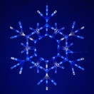 LED Folding Snowflake, Blue and Cool White Lights 