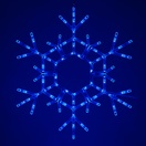 LED Folding Snowflake, Blue Lights 