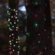 StretchNet Pro 20" x 45" Tree Wrap Lights, 5mm LED, 50 Red, Green Lights, Brown Wire