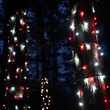 StretchNet Pro 20" x 45" Tree Wrap Lights, 5mm LED, 50 Red, Cool White Lights, Brown Wire