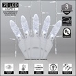 70 LED Icicle Lights, Cool White M5 Bulbs