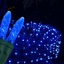 M5 Blue LED Net Lights, Green Wire