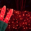 M5 Red LED Net Lights, Green Wire