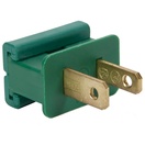 Green Christmas Light Plug, Polarized Male Zip Plug, SPT1, 5 pk