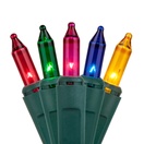 20 Multi Color Craft Mini Lights, 4" Spacing, Green Wire