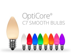 OptiCore C7 Smooth Christmas Light Bulbs