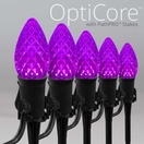 C7 Purple OptiCore&reg LED Halloween Pathway Lights, 5" PathPRO TM Stakes