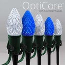 C7 Blue / Cool White OptiCore&reg LED Christmas Pathway Lights, 5" PathPRO TM Stakes