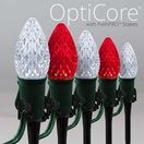C7 Cool White / Red OptiCore&reg LED Christmas Pathway Lights, 5" PathPRO TM Stakes