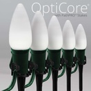 C9 Cool White Smooth OptiCore&reg LED Christmas Pathway Lights, 5" PathPRO TM Stakes