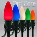 C9 Multicolor Smooth OptiCore&reg LED Christmas Pathway Lights, 5" PathPRO TM Stakes