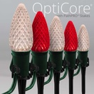C9 Red / Warm White OptiCore&reg LED Christmas Pathway Lights, 5" PathPRO TM Stakes