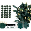 5mm Warm White LED Christmas Lights, Contractor Pack