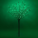 Brown Glimmer Spray Lighted Branches with Green LED Lights, 6 pc