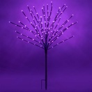 Brown Glimmer Spray Lighted Branches with Purple LED Lights, 6 pc