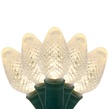 25 C7 Warm White LED Christmas Lights, 8" Spacing