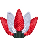 C9 Red, Cool White LED Christmas Lights