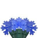 35 Snowflake Blue LED Lights, 6" Spacing