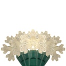 35 Snowflake Warm White LED Lights, 6" Spacing