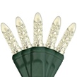 70 M5 Warm White LED Christmas Lights, 4" Spacing