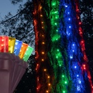 5mm Multicolor LED Tree Wrap Lights, Brown Wire