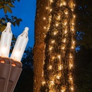 Clear Tree Wrap Lights, Brown Wire