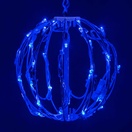 Blue LED Christmas Light Ball, Fold Flat White Frame
