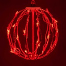 Red LED Christmas Light Ball, Fold Flat White Frame