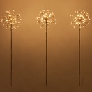 Gold Starburst Lighted Branches with Warm White LED Twinkle Lights, 3 pc