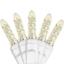  M5 Warm White LED Christmas Lights, White Wire