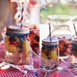150 Red, White and Blue Icicle Lights - White Wire