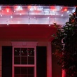 70 5mm Red, Cool White LED Icicle Lights