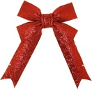Red Decorative 3D Glitter Christmas Bow